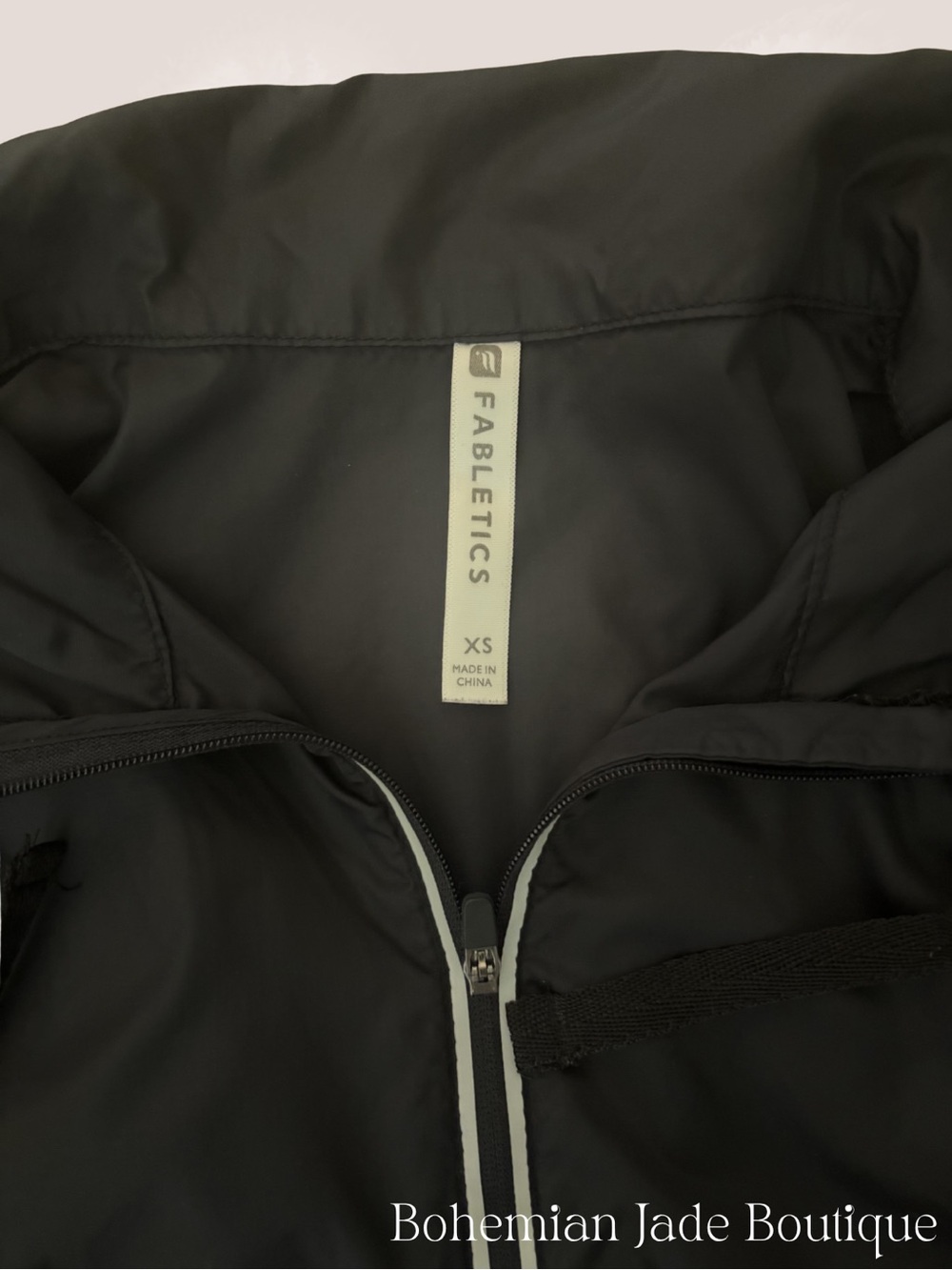 Fabletics Ziva Half Zip Windbreaker Jacket Women’s XS Black Reflective Anorak - Picture 7 of 7